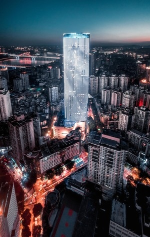 风光-航拍-夜景-重庆-城市 图片素材