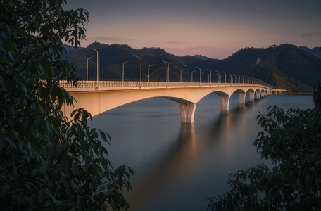 绿色地球-70周年摄影大赛-光影-夕阳-千岛湖 图片素材