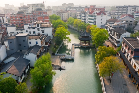 城市天际线-杭州市-寿昌-杭州-建德 图片素材