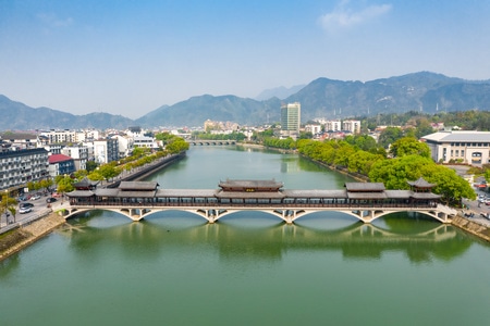 城市天际线-杭州市-寿昌-杭州-建德 图片素材