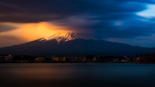 日系-旅行-旅拍-风光-富士山 图片素材