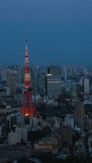日系-旅行-东京铁塔-日本-东京 图片素材