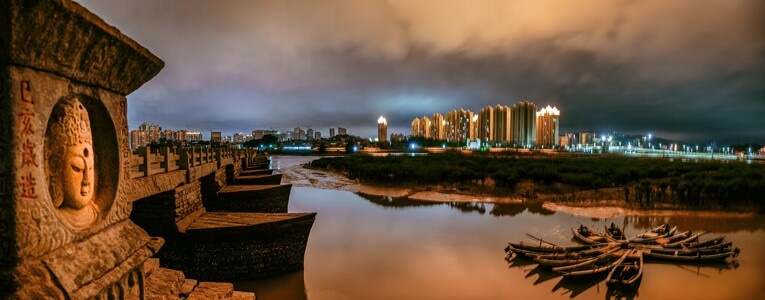 城市天际线-桥-城市天际线-城市风光-夜景 图片素材