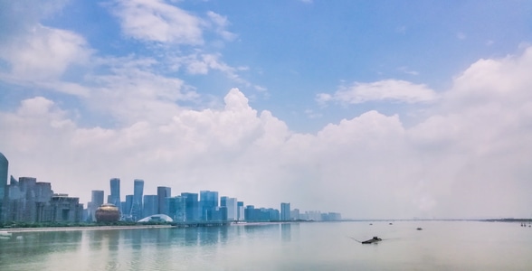 杭州-城市-旅行-风景-蓝天 图片素材