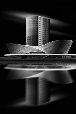 城市-风光-厦门-明度建筑-黑白 图片素材