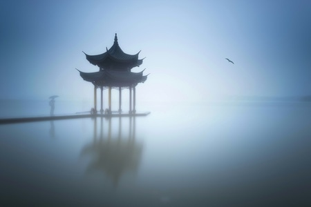 长曝光-尼康-城市-西湖-杭州 图片素材