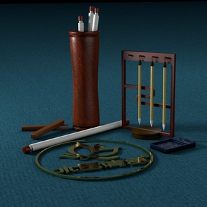 设计-文房四宝-c4d-文房四宝-c4d 图片素材