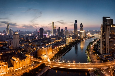 风光-天津-城市-城市夜景-城市建筑 图片素材