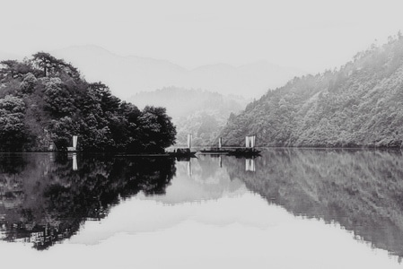 旅行-瓯江-帆船-倒影-瓯江 图片素材