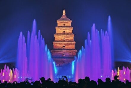 城市色彩-像素蜜蜂官方账号-大唐不夜城-夜景-西安 图片素材
