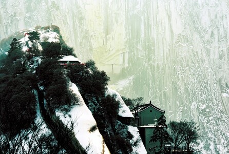 像素蜜蜂官方账号-华山-冬季-雪-风景 图片素材