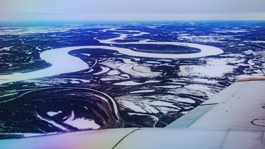 阿拉斯加-美国-野性星球-道尔顿公路-河流 图片素材