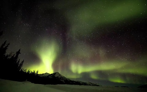 阿拉斯加-极光-极光-风景-美景 图片素材