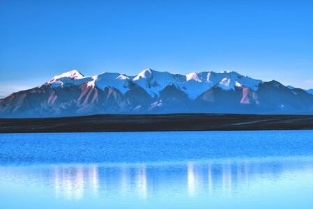 风光-雪山与当若雍错-风光-风景-自然 图片素材