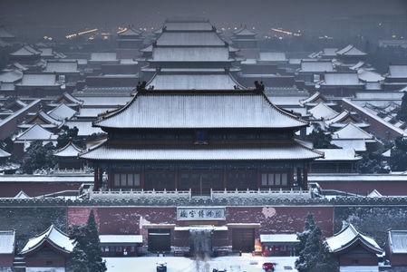 冬日里的京味儿-紫禁城-风景-古建筑-故宫博物院 图片素材