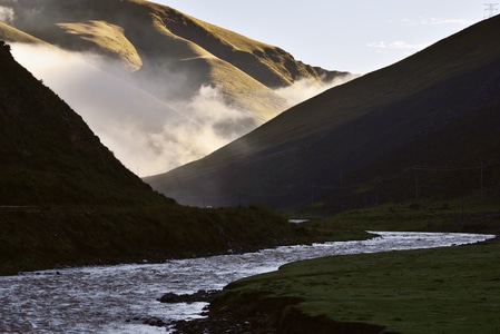 风光-清晨河谷-风景-风光-自然 图片素材