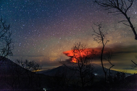火山-自然风光-星空-美图-风光 图片素材