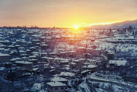 旅行-番红花城-雪-日出-土耳其 图片素材