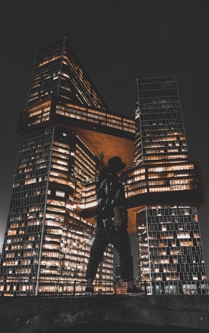 慢门摄影-lr修图-爬楼-夜色-建筑 图片素材