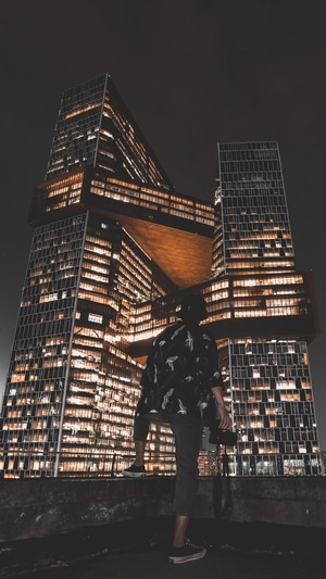 慢门摄影-lr修图-爬楼-夜色-建筑 图片素材