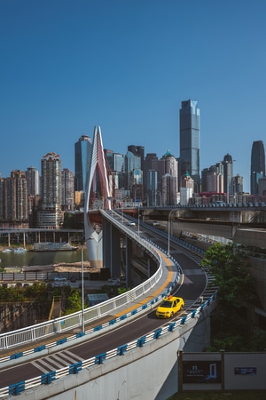 重庆-摄影机位探索-带我看看你的城市-城市天际线-爬楼 图片素材