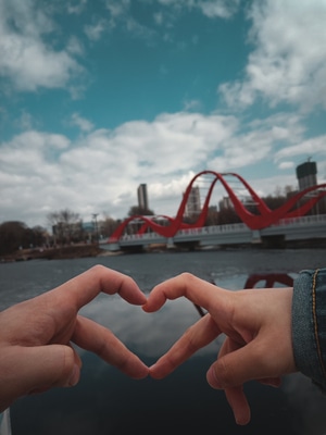 哈尔滨市-色彩-手机摄影-情侣-爱心 图片素材
