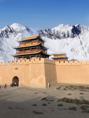 旅拍-嘉峪关-城楼-城墙-风景 图片素材
