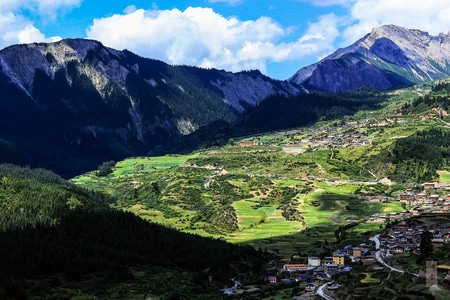 每日一图-风景-风光-自然-村庄 图片素材