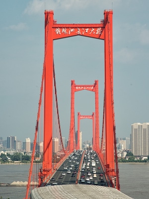 城市印象-最美武汉-湖北-长江大桥-鹦鹉洲长江大桥 图片素材