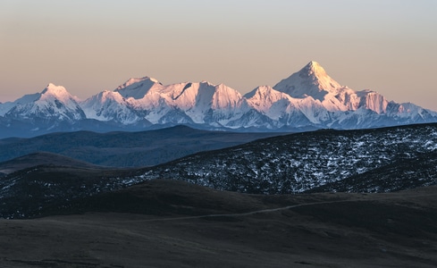 我要上封面-光影-川西-雪山-贡嘎山 图片素材