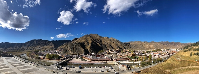 甘南-拉卜楞寺-寺庙-风景-风光 图片素材