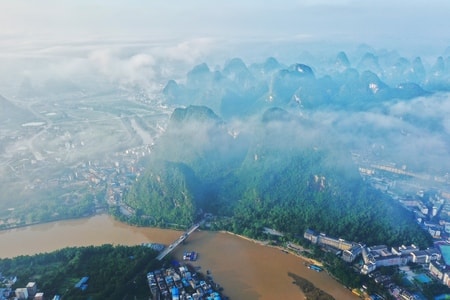 风光-桂林-漓江-航拍-山 图片素材