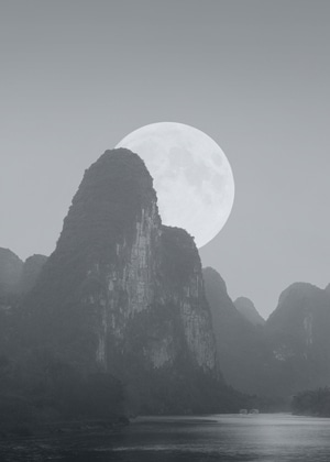 留白-旅行-风光-月-光 图片素材