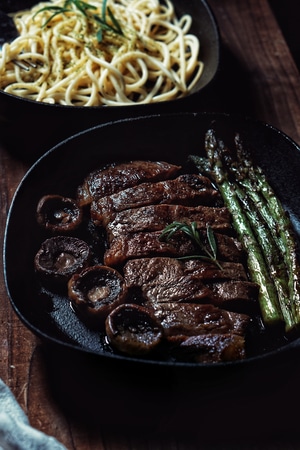 牛扒-板腱-宅家美食-美食-巧克力酱 图片素材