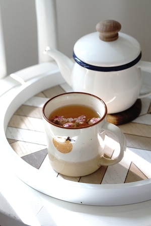 冬日暖阳-咖啡-泡芙-下午茶-茶水 图片素材