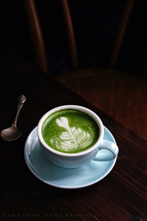 抹茶拿铁-拉花-latteart-早餐-三月 图片素材
