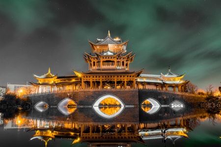 玉溪-聂耳广场-兰溪阁楼-兰溪阁楼-古建筑 图片素材