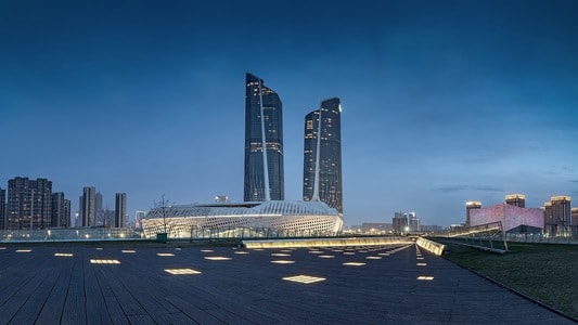 城市之夜-河西建筑-城市-建筑-房屋 图片素材