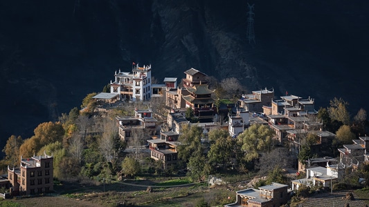 风光-藏寨-建筑-房屋-小镇 图片素材