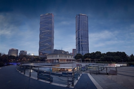 城市之夜-河西建筑-建筑-房屋-高楼 图片素材