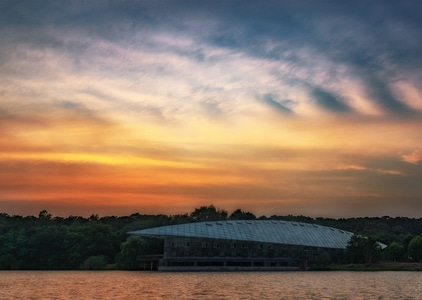 水天一色-日落-植物园-前湖-风光 图片素材