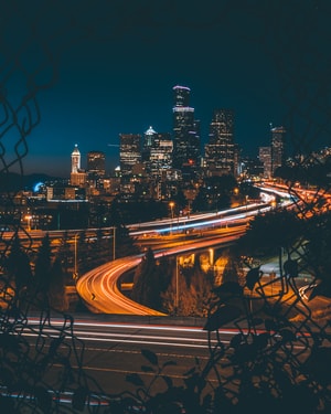 2019inf招募-西雅图-海外-夜景-街道 图片素材