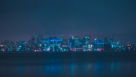 赛博朋克-2049-2077-天际线-夜景 图片素材
