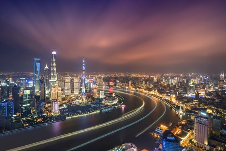 夜色-申城-地标-夜景-城市 图片素材