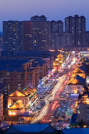 大庆油田-油田-大庆-黑龙江-夜景 图片素材