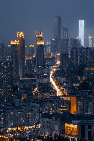 交通-夜景-城市-风光-风景 图片素材