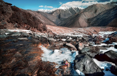 加油中国-2020春节-山川-旅行、藏区、风景-贡嘎 图片素材