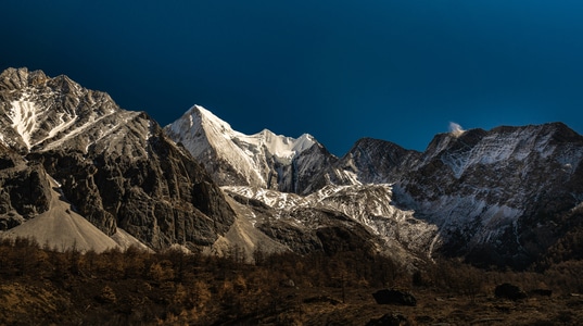 朝拜-旅行-亚丁-亚丁、央迈勇、诺荣牛场、高原、-雪 图片素材