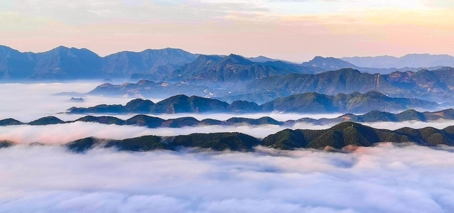 大自然-摄影-朝霞-仙境-风景 图片素材