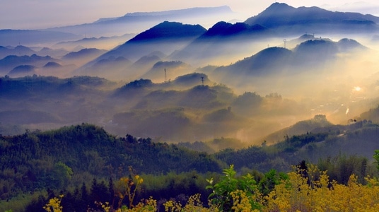 长宁县-雾-仙境-风景-摄影 图片素材